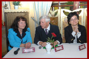 Nasi najważniejsi goście: Jan Hołownia – inicjator upraw amarantusa w Polsce, w towarzystwie dr inż. Ireny Kłoczko z SGGW (z lewej) i dr n. med. Marii Czubek z Wojewódzkiego Szpitala Specjalistycznego w Gdańsku